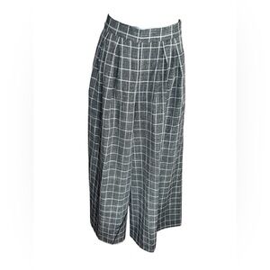 FT INC women’s plaid wide leg black high waist pants size M preloved